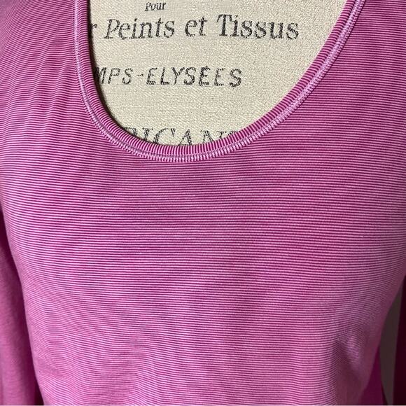 Lululemon Yogini 5 Year Long Sleeve Tee Wee Stripe Raspberry Vintage Pink - Picture 4 of 9